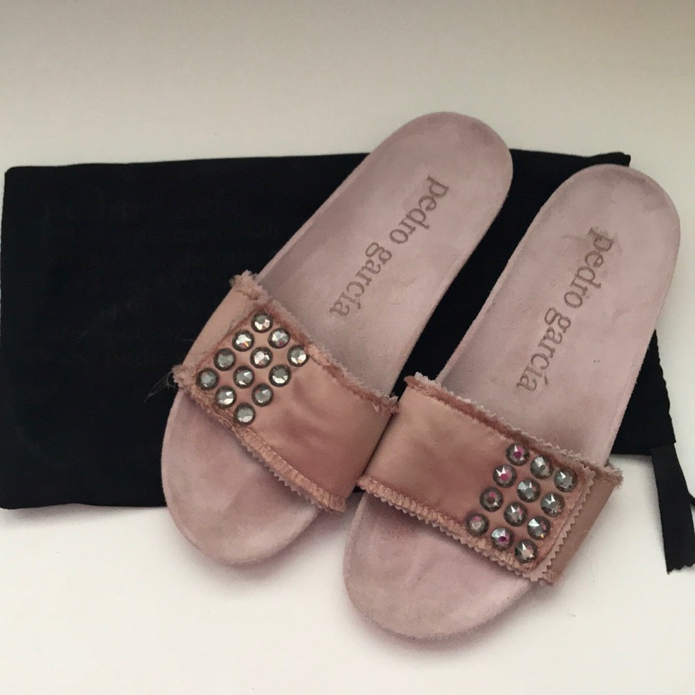 Pedro Garcia Swarovski Crystal Slides Size 10 / 40